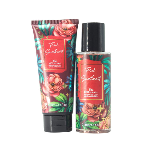 The 1001 Senses 2Piece Gift Set -Floral Sweetheart Body Care -100ml