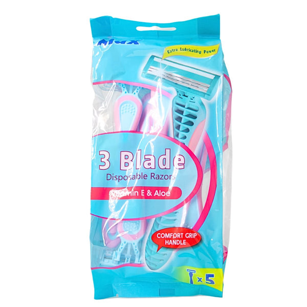 Max 3 Blade Disposable Razors 5 Pcs