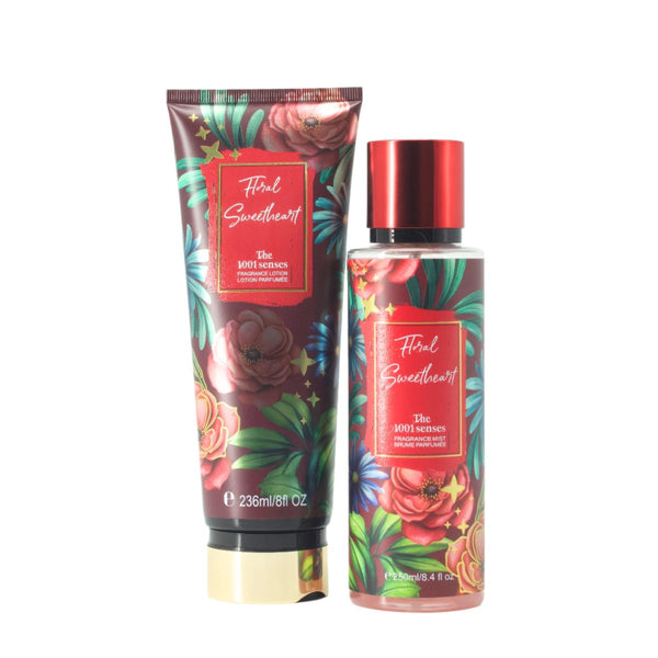 The 1001 Senses 2Piece Gift Set -Floral Sweetheart Body Care -250ml