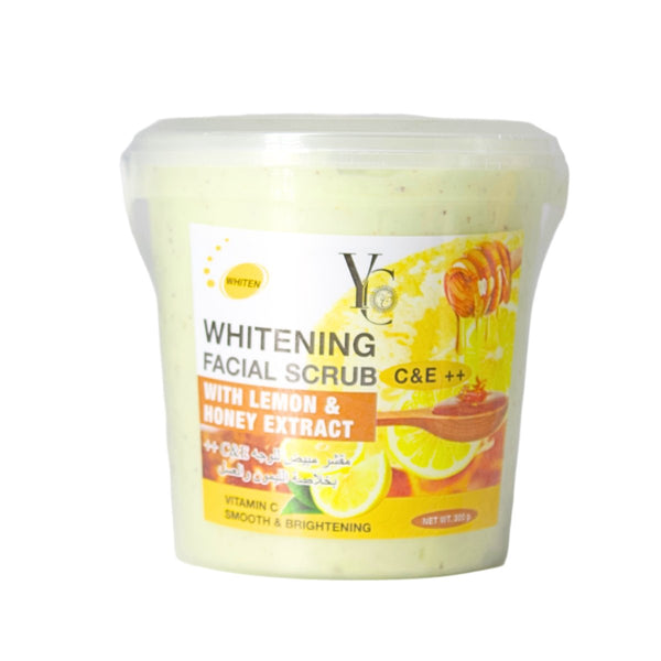 مقشر الوجه YC Brightening Facial Scrub بخلاصة الليمون والعسل - 300 جرام