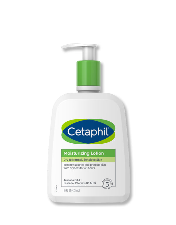 Cetaphil, Moisturizing Lotion, Dry To Normal, Sensitive Skin, Avocado Oil & Essential Vitamins B5 & B3, 8 fl oz (237 ml)