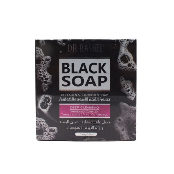 Dr. Rashel Black Soap Collagen & Charcoals Deep Cleansing