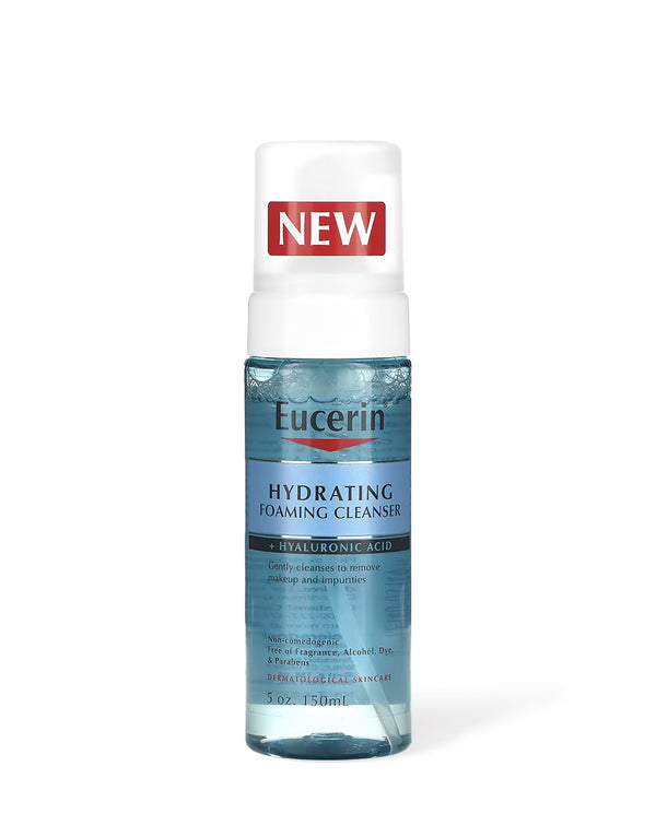 Eucerin Hydrating Foaming Cleanser + Hyaluronic Acid, 5 oz (150 ml)