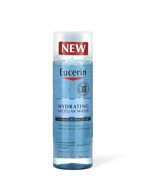 Eucerin Hydrating Micellar Water + Hyaluronic Acid, 6.8 fl oz (200 ml)