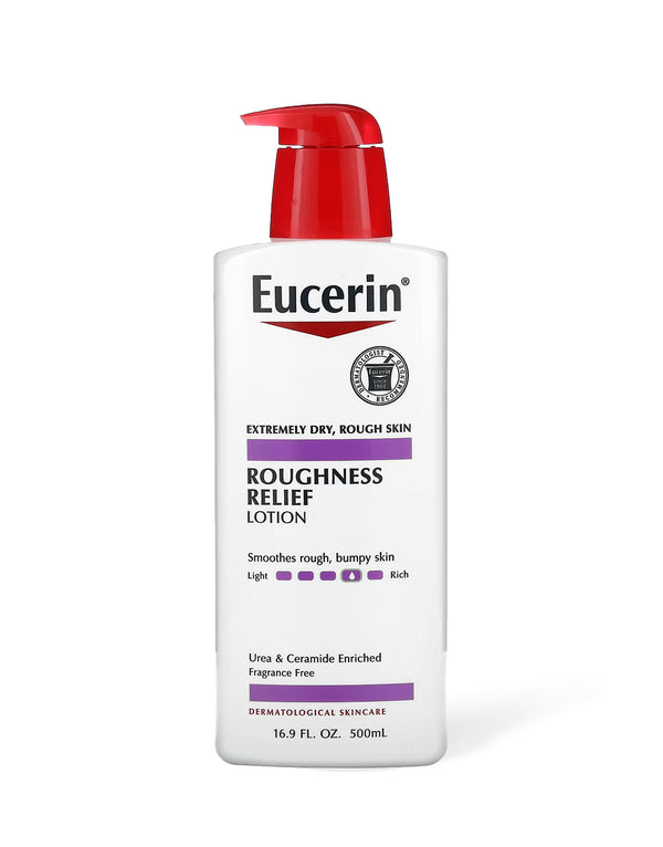 Eucerin Roughness Relief Lotion, Fragrance Free, 16.9 fl oz (500 ml)