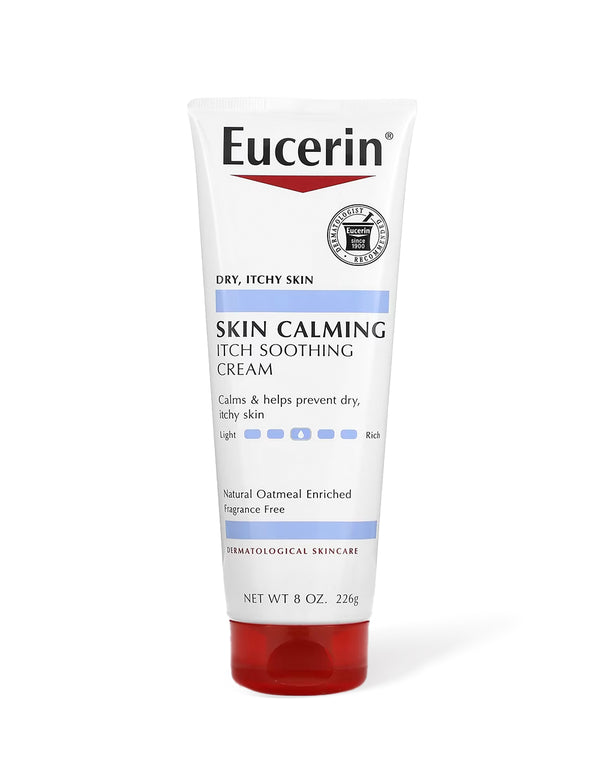 Eucerin, Skin Calming Itch Soothing Cream, Dry, Itchy Skin, Fragrance Free, 8 oz (226 g)