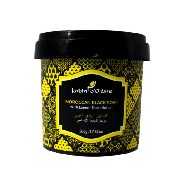 Black soap with lemon essential oil