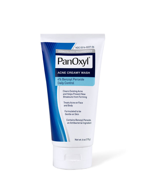 Panoxyl, Acne Creamy Wash, 4% Benzoyl Peroxide Daily Skin Control, 6 oz (170 g)