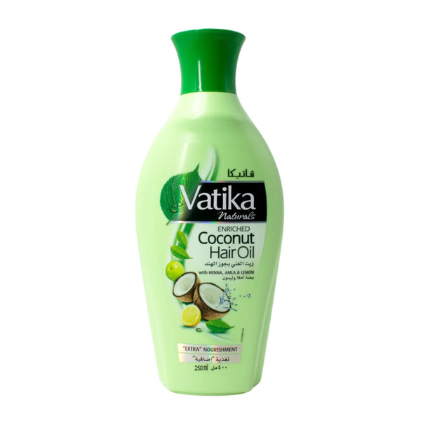 Vatika Naturals Enriched Coconut Hair Oil with Henna Amla & Lemon - 250 ml