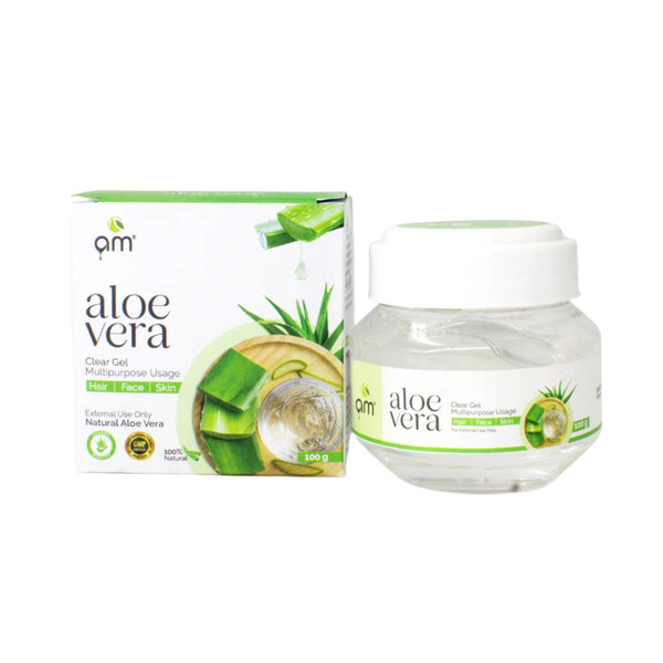 AM Pure Aloe Vera Gel for Face Glow, Hair Growth & Skin Moisturizer for Women & Men 100g