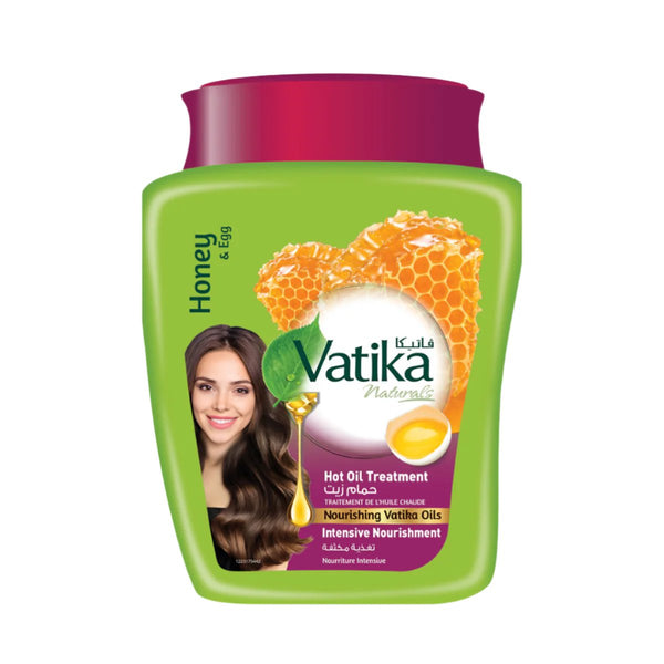 Vatika Hot Oil Treatment Hair Masks Infused With Honey & Egg for Dry Hair 500g